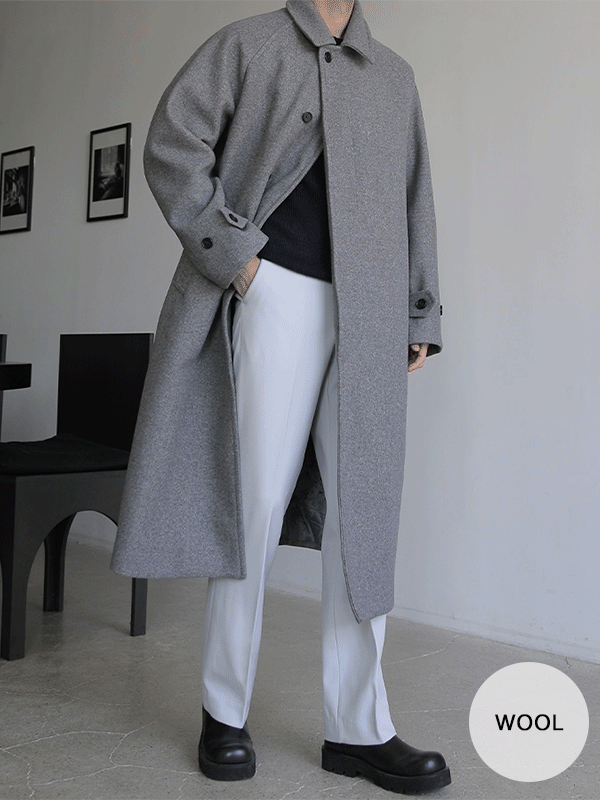 [wool] 프리미엄 레귤러 발마칸 울코트